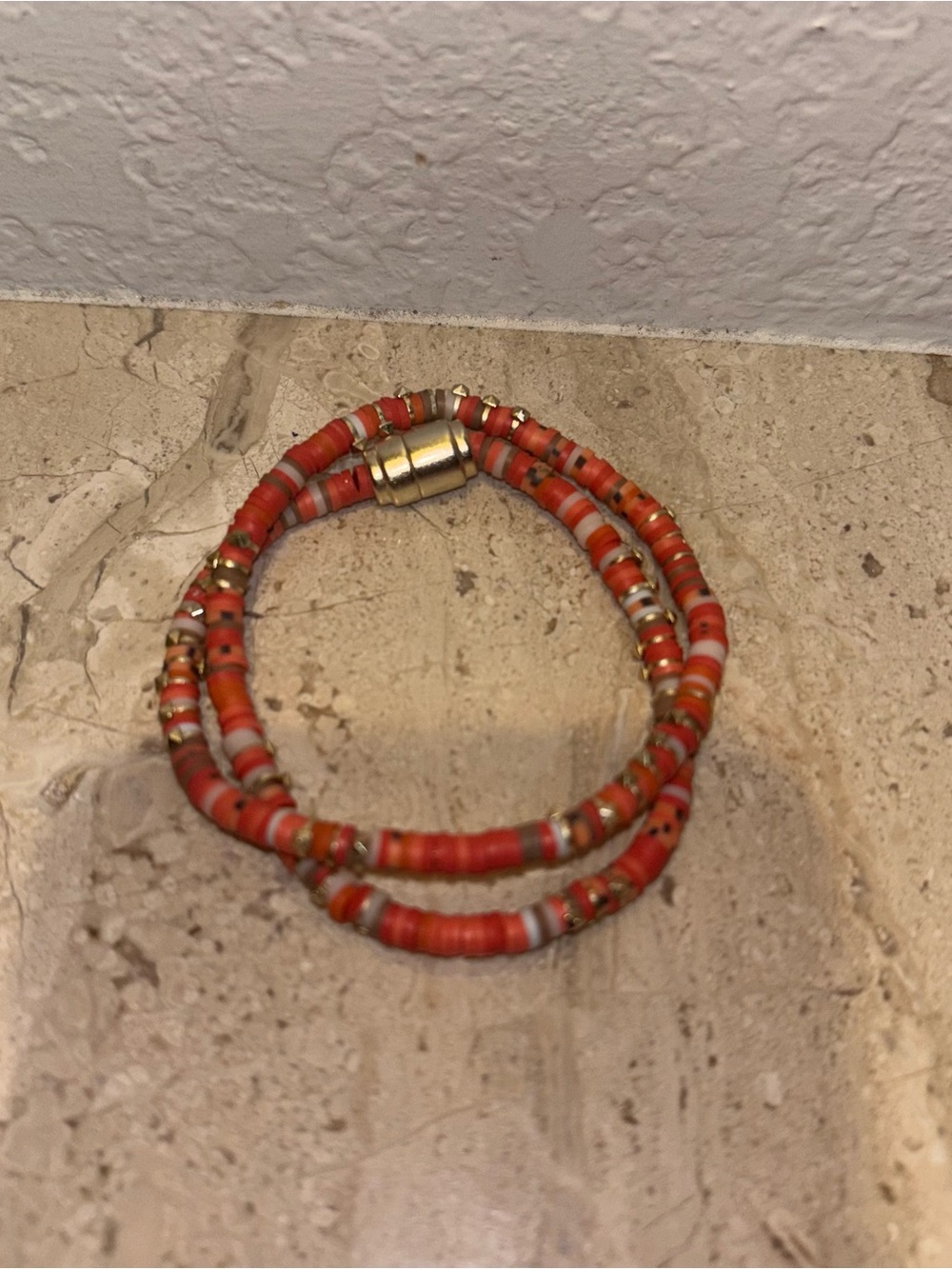 NWOT Kendra Scott Reece Wrap Bracelet Choker 14K Plated Red/Orange Never Worn